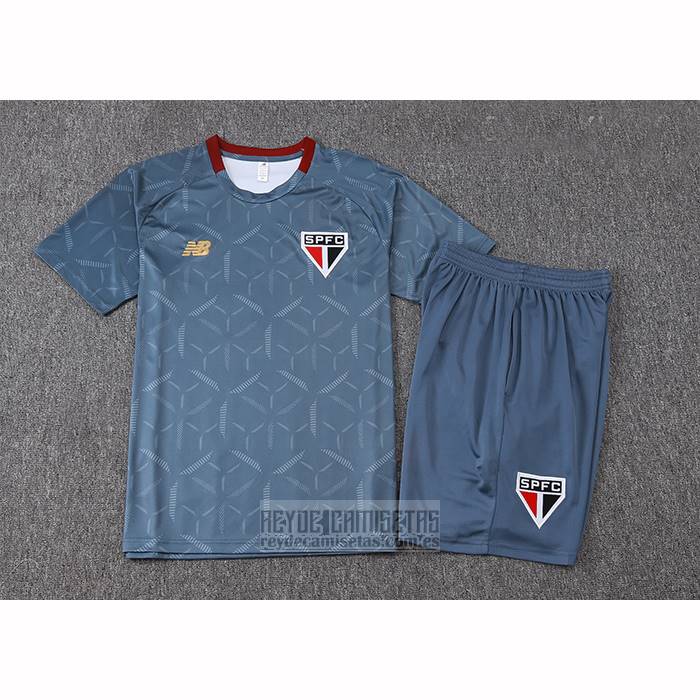 Chandal del Sao Paulo Manga Corta 2025-2026 Azul Gris - Pantalon Corto